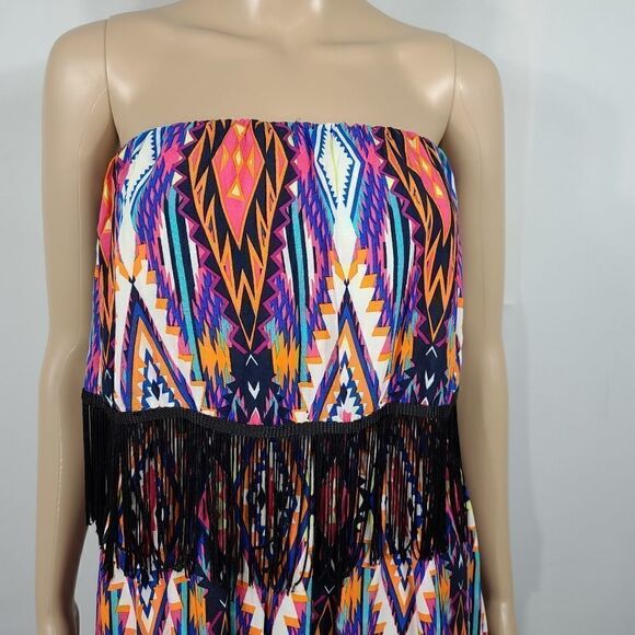 Justify Multi Color Fringed Maxi Dress - Picture 8 of 11